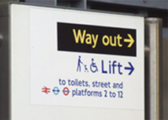 London Underground exit sign