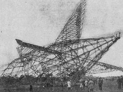 R101 airship wreckage